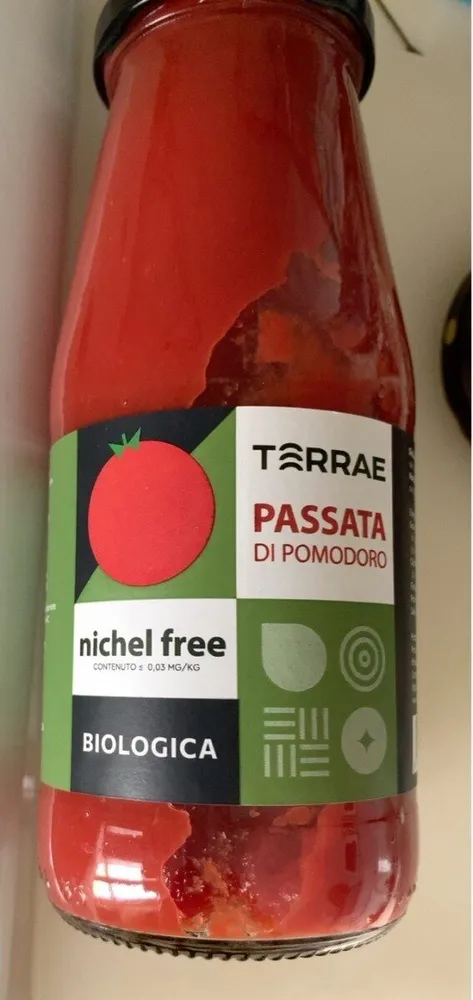 Passata di pomodoro nichel free biologica