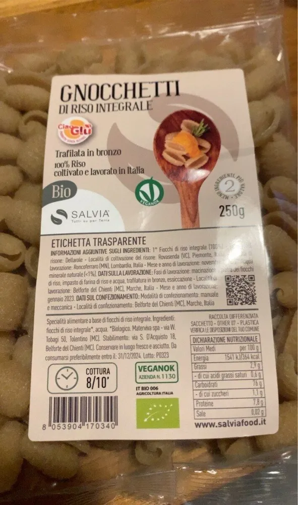 Gnochetti di riso integrale