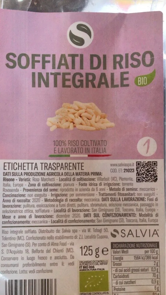 Soffiati di Riso Integrale