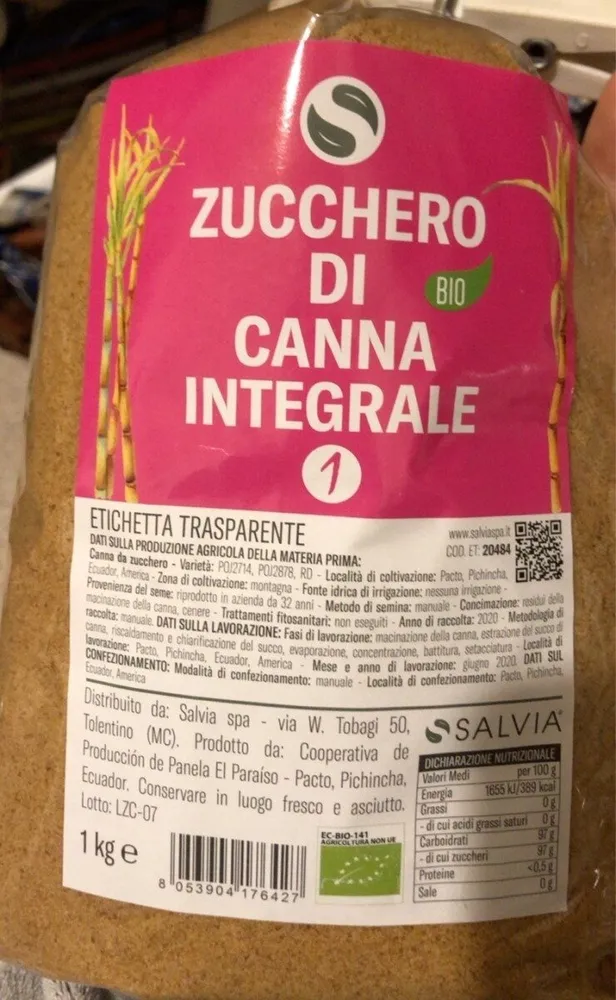 Zucchero di canna integrale