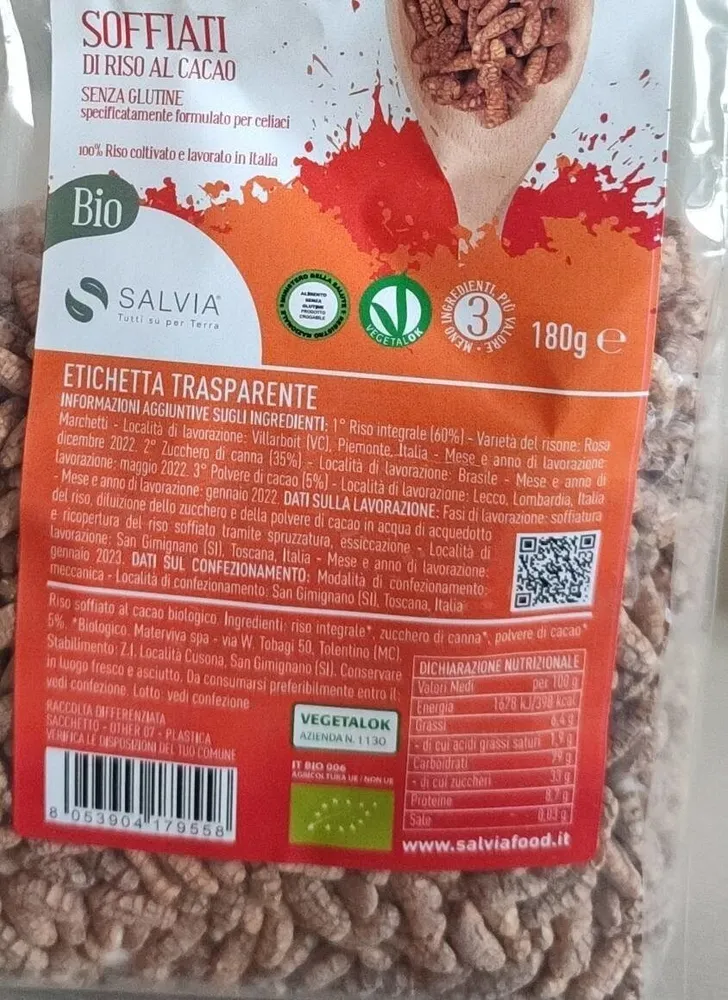 Soffiati di riso al cacao