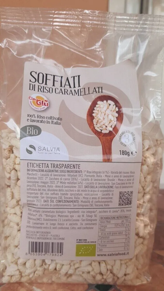 Soffiati di riso caramellati