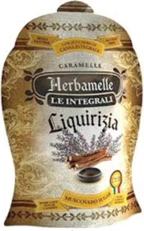 Caramelle con zucchero di canna integrale alla liquirizia