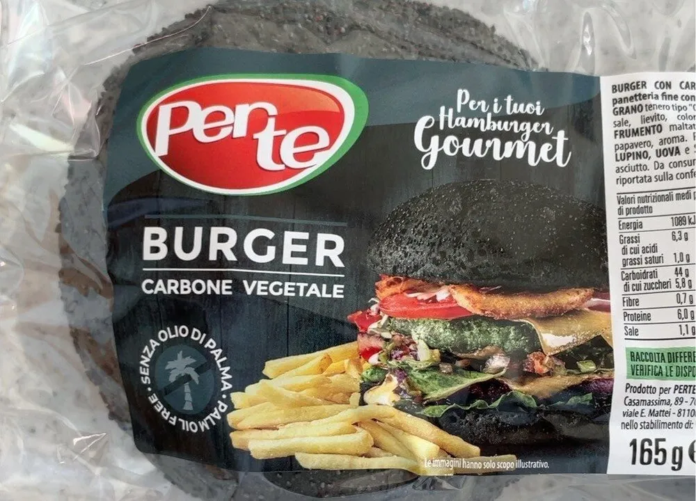 Burger carbone vegetale