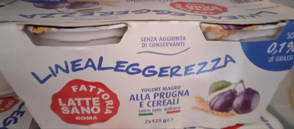 Yogurt magro prugna e cereali