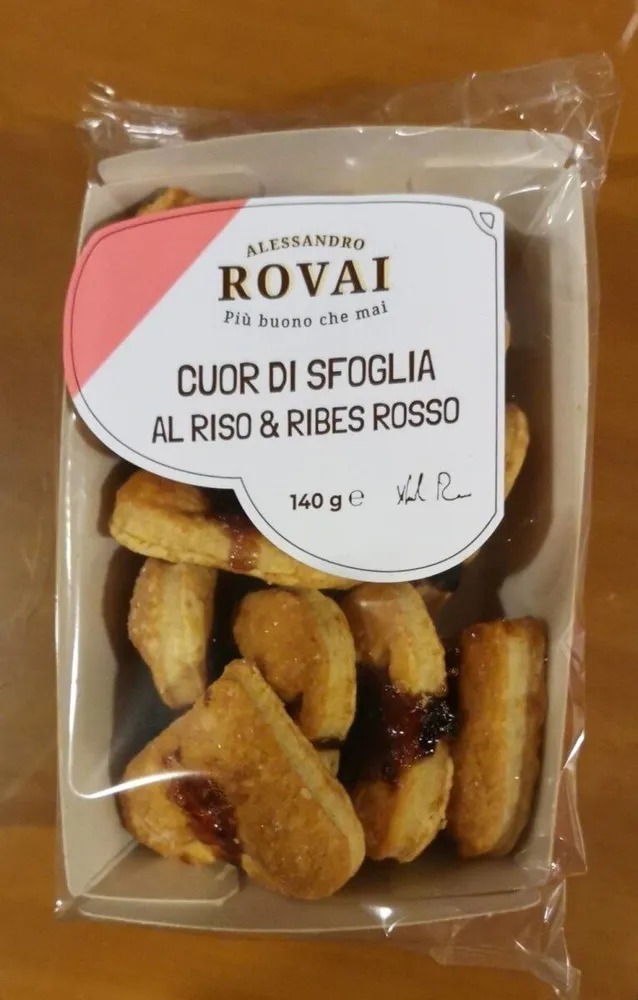 Cuor di sfoglia al riso e ribes rosso