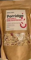 Porridge coconut and raspberry
