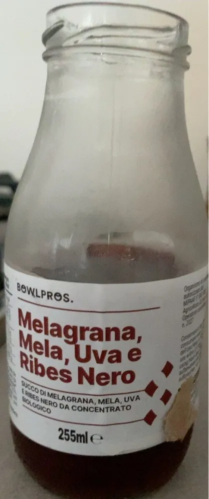 Succo melagrana mela uva e ribes