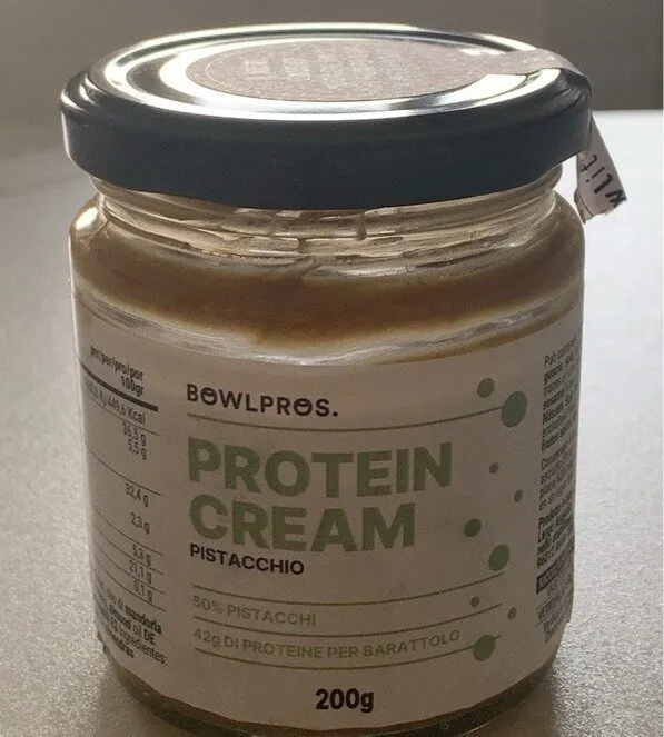 Crema proteica al pistacchio