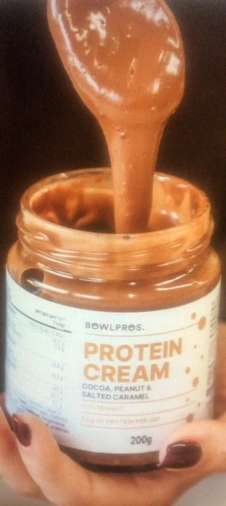 Crema proteica cacao arachidi e caramello salato