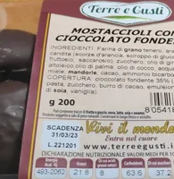 Mostaccioli con cioccolato fondente