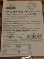 Cascione salsiccia e patate