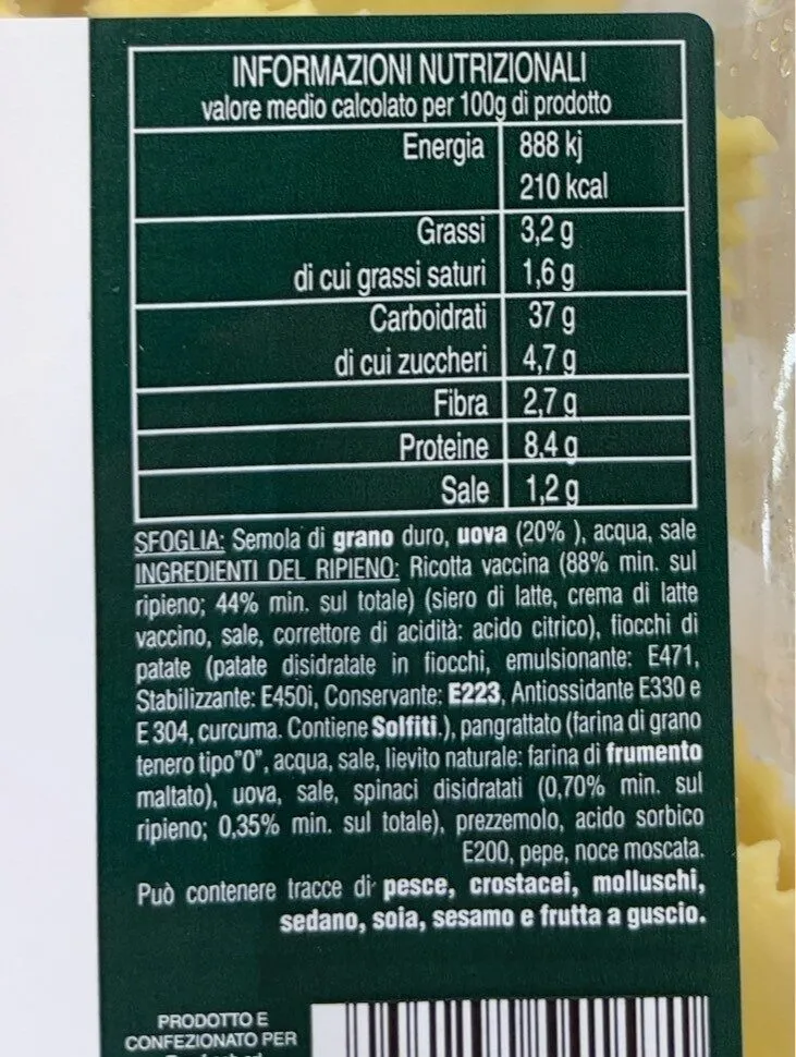 Ravioli ricotta e spinaci