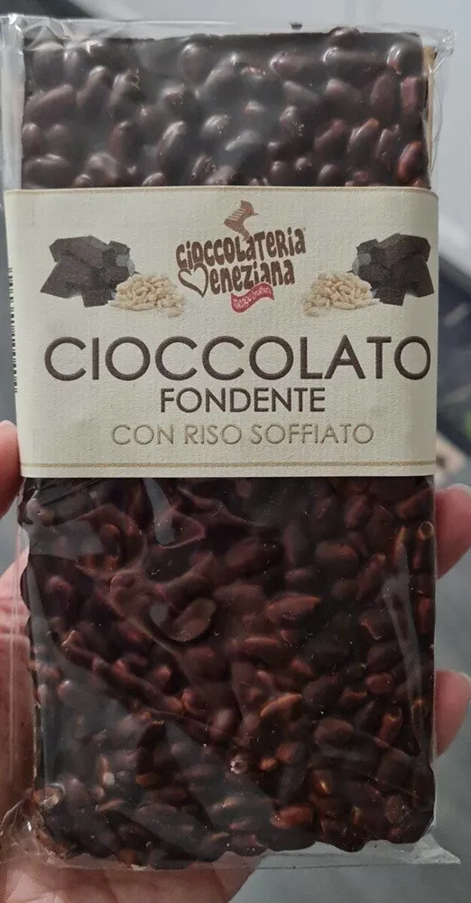 Cioccolato fondente con riso soffiato