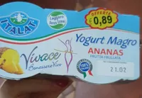 Yogurt magro ananas