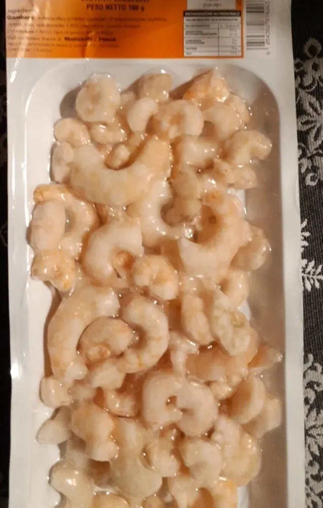 Gamberi sgusciati congelati