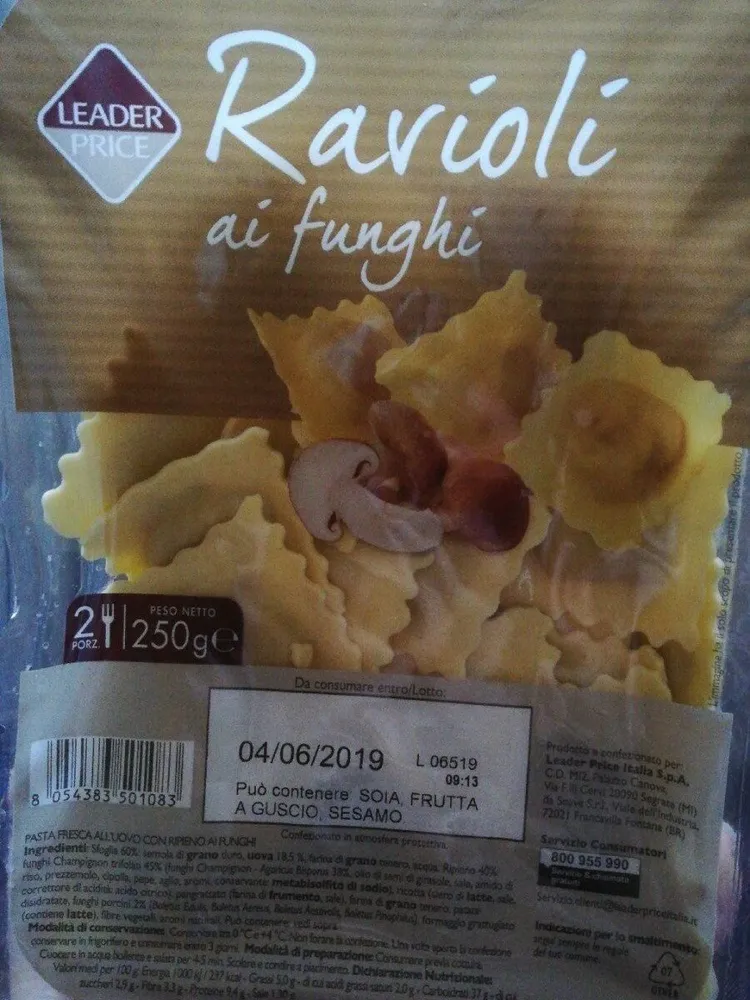Ravioli ai funghi