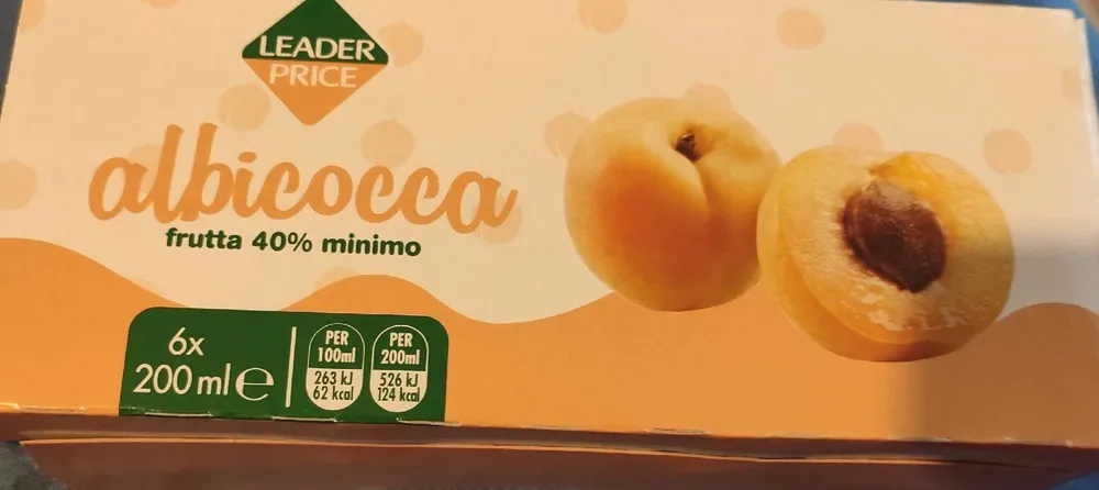 Albicocca frutta 40% minimo