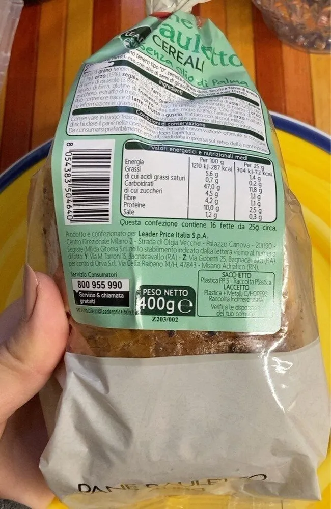 Pane bauletto 8 cereali