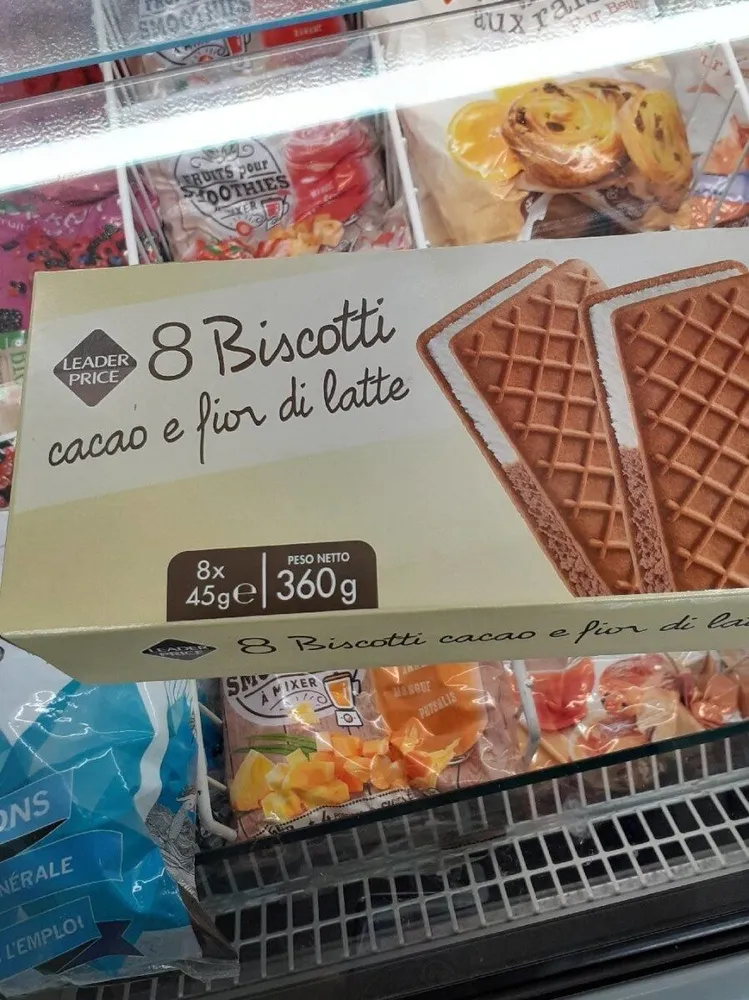 Biscuits glacés au cacao et au lait