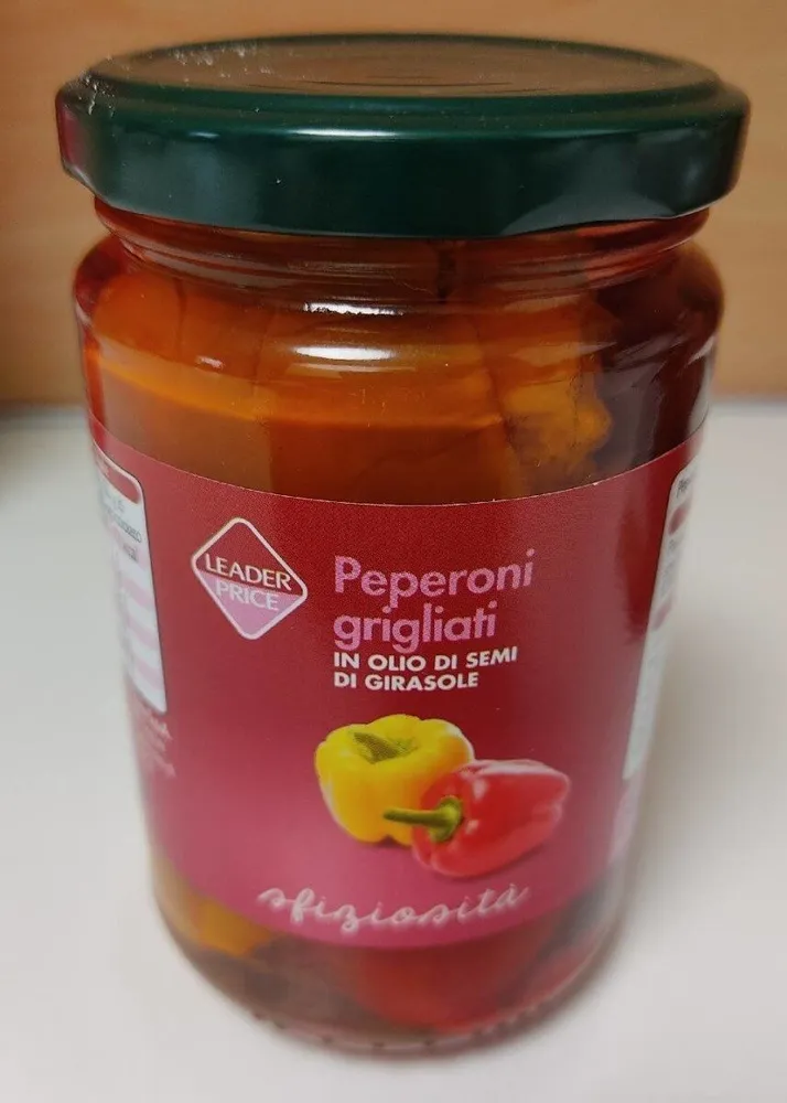 Peperoni grigliati in olio di semi di girasole