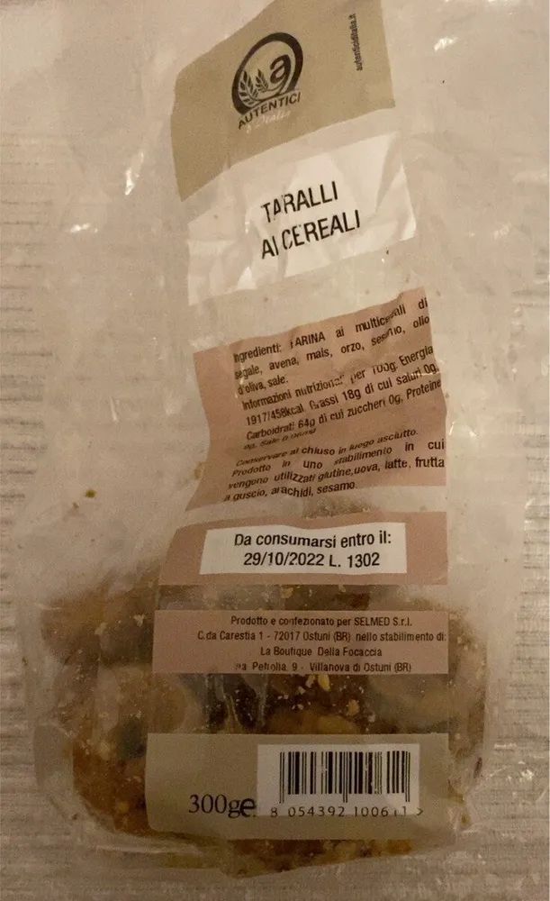 Taralli ai cereali