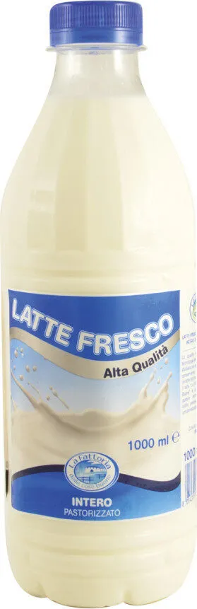 Latte fresco intero alta qualità