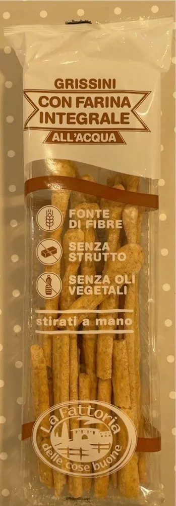 Grissini con farina integrale all’acqua