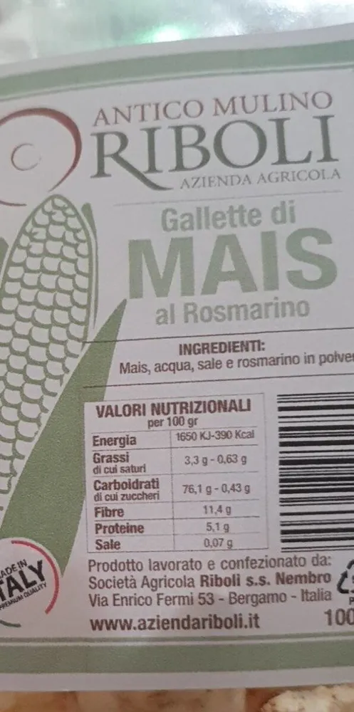Gallette di mais