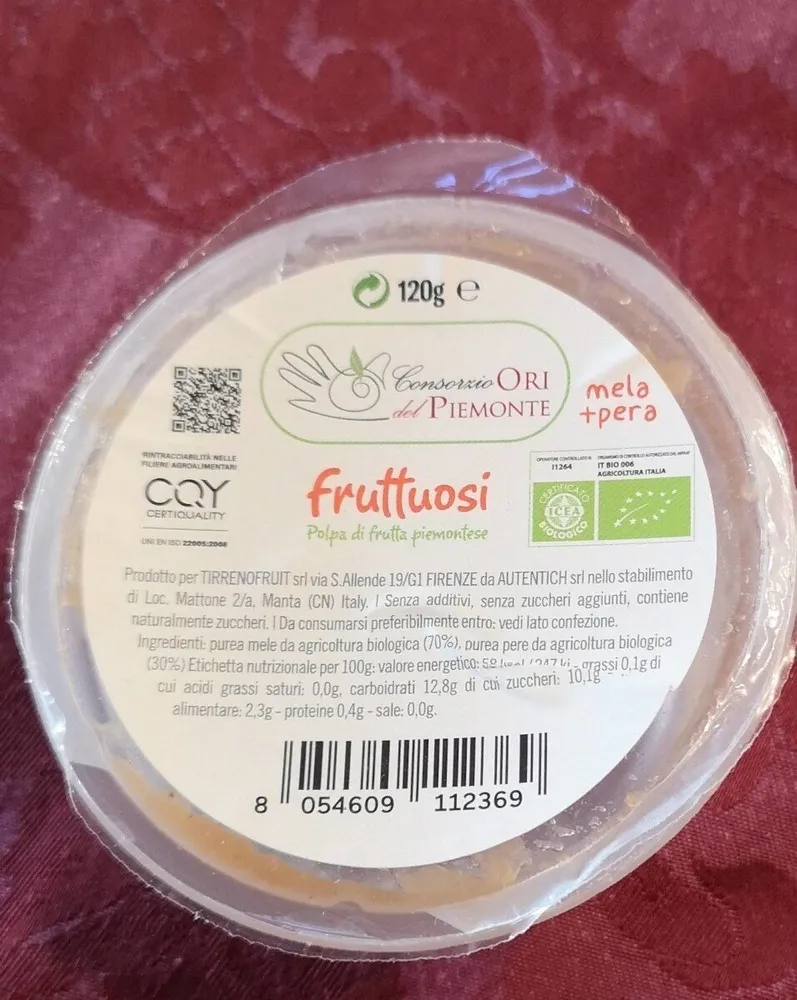 Polpa di frutta piemontese mela + pera