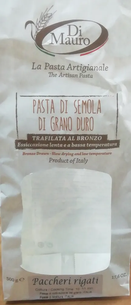Pasta di Semola di grano duro Paccheri rigati