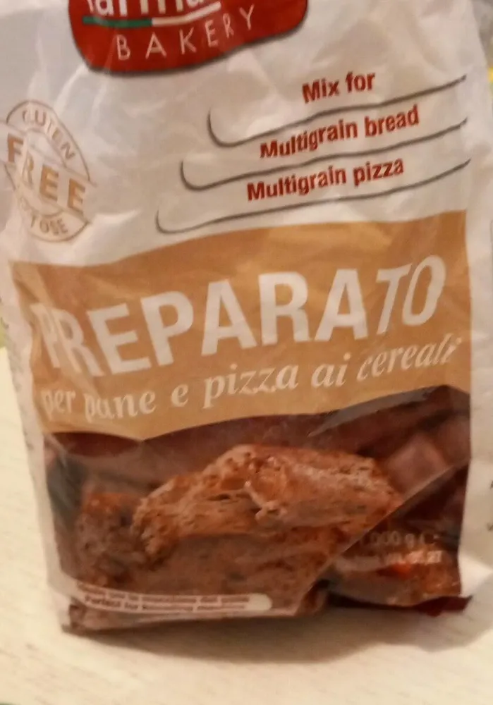Preparato per pane e pizza ai cereali senza glutine