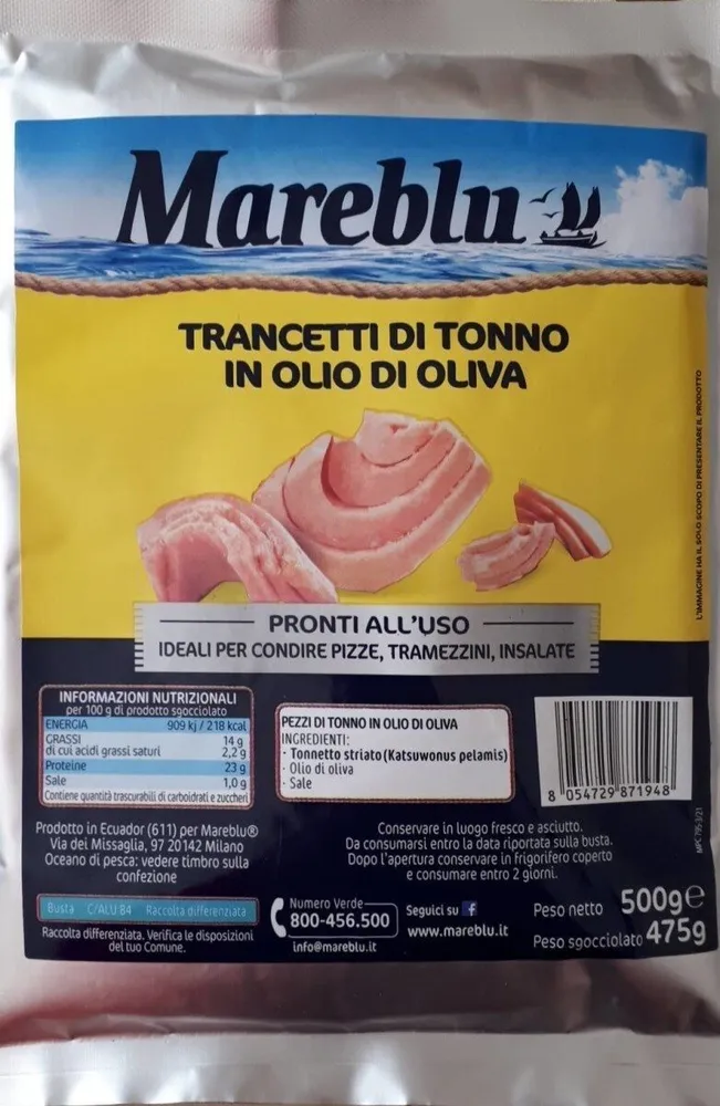 Trancetti di tonno in olio di oliva
