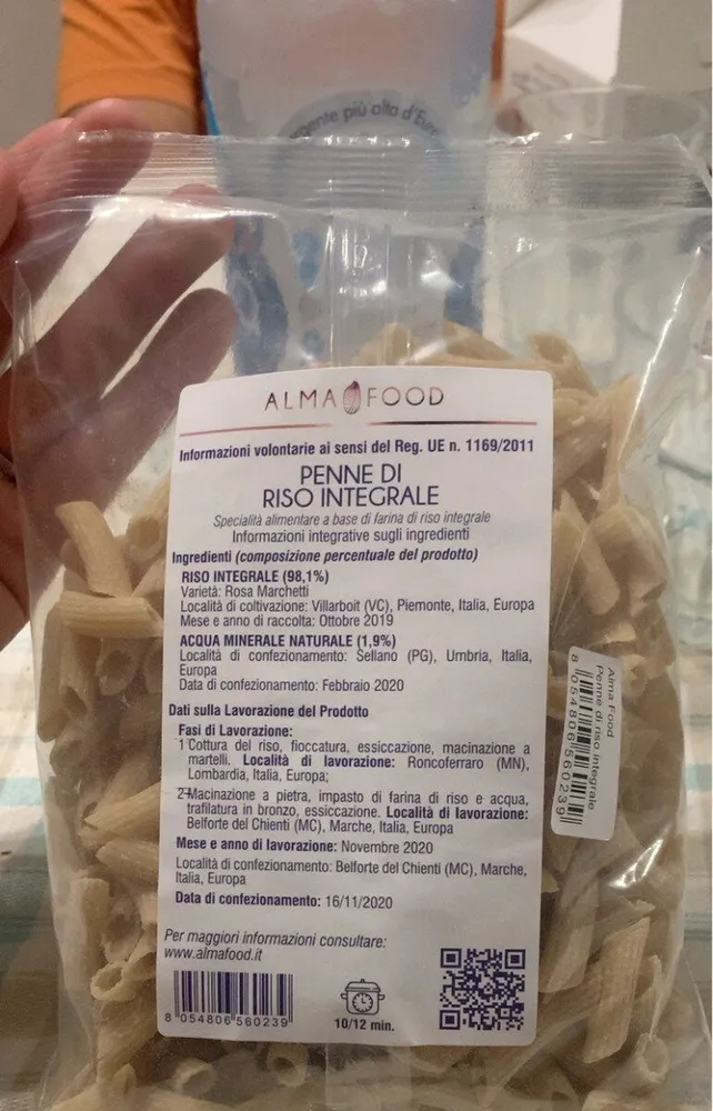 Penne di riso integrale
