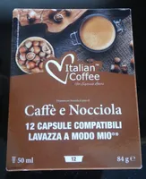 Capsule per bevanda al gusto caffè e nocciola