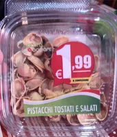 Pistacchi tostati e salati