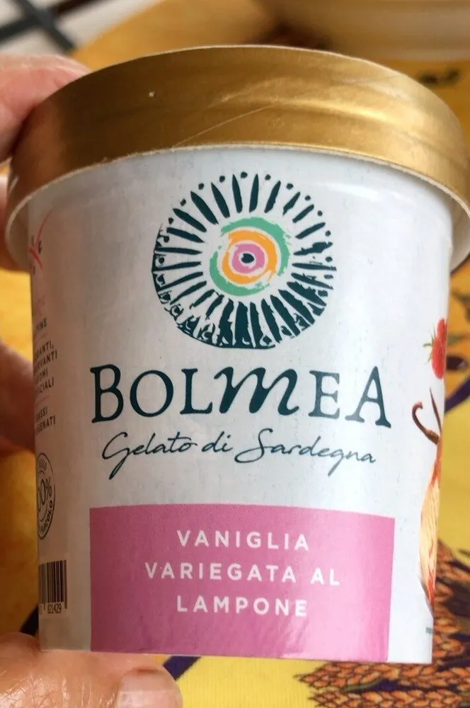 Gelato vaniglia al lampone