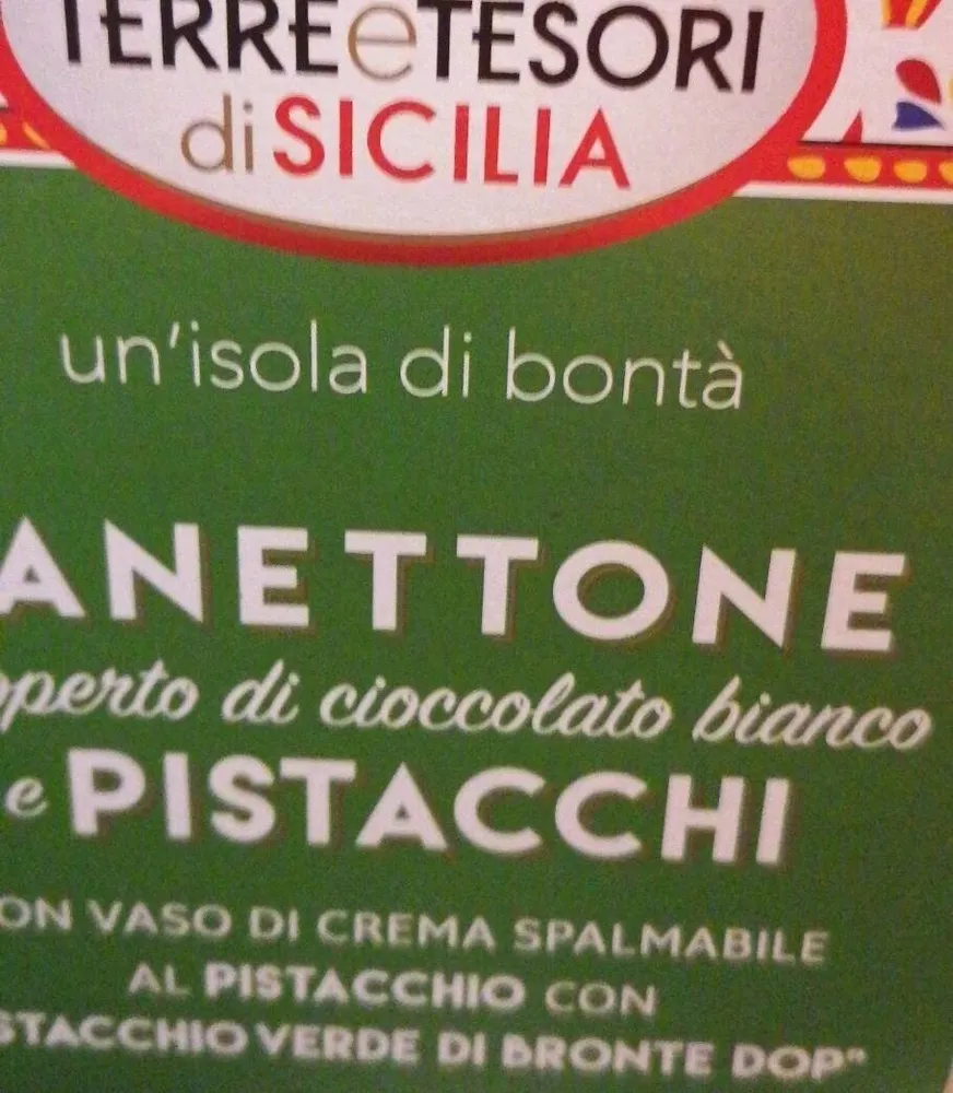 Panettone cioccolato bianco e pistacchi