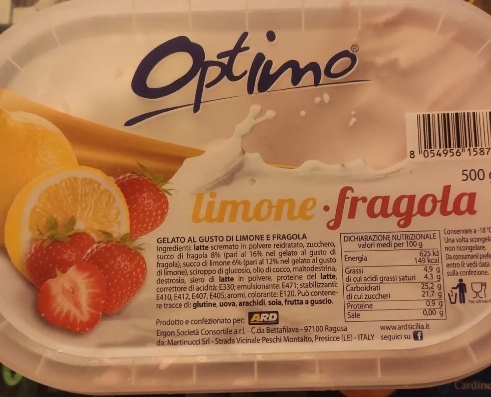 Gelato fragola e limone