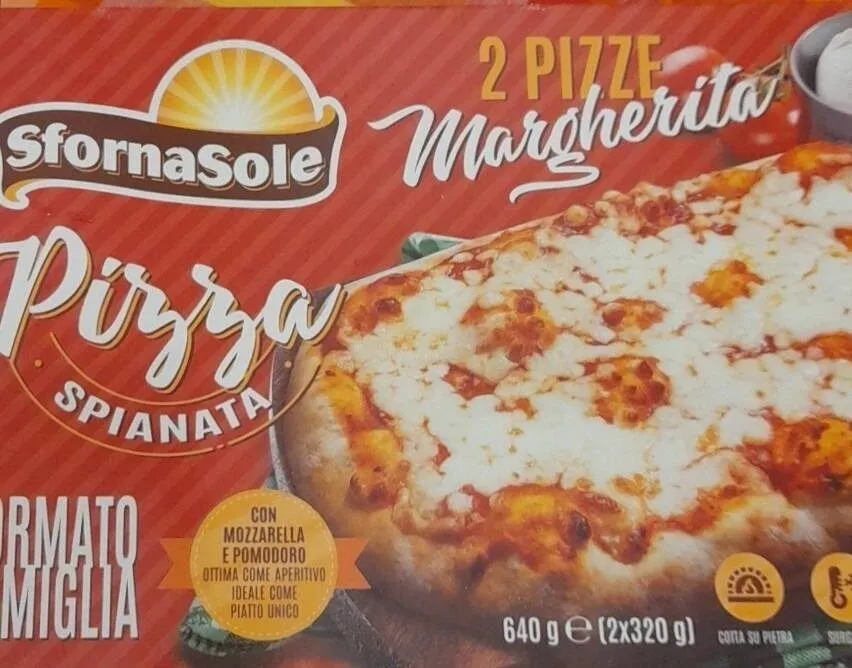 Pizza spianata 2 pizze margherita