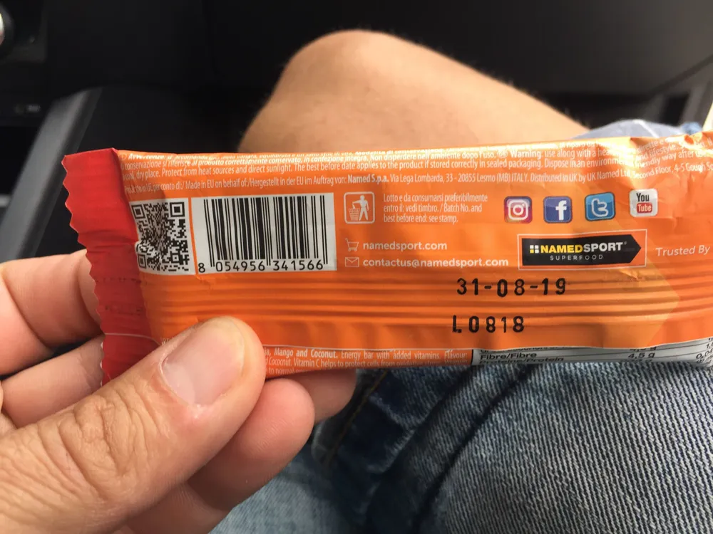 Total energy fruit bar
