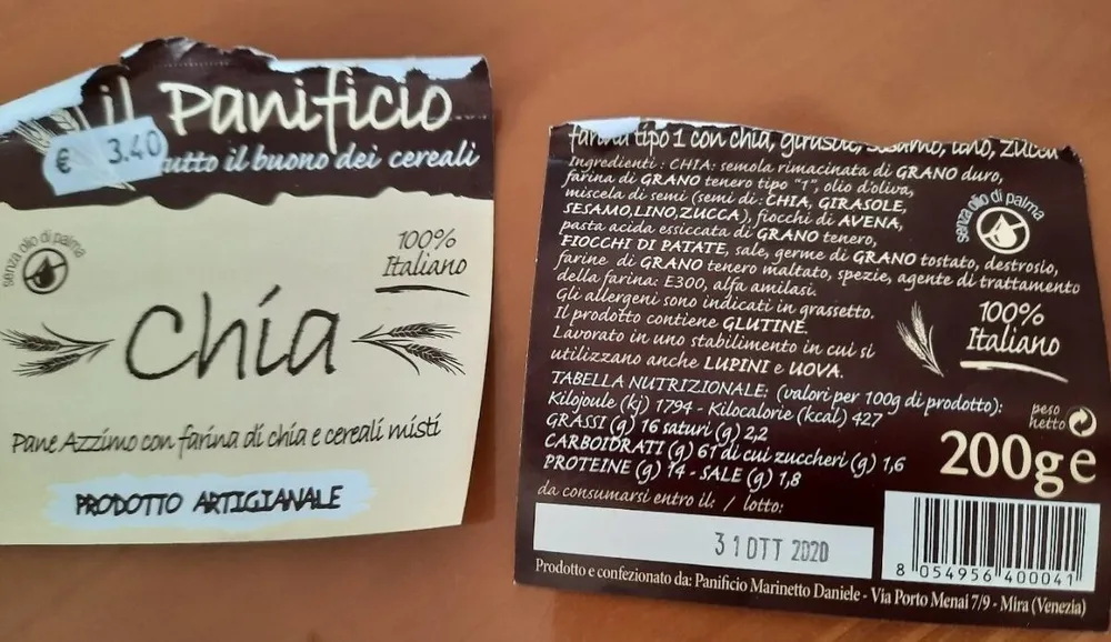 Pane azzimo semi di chia