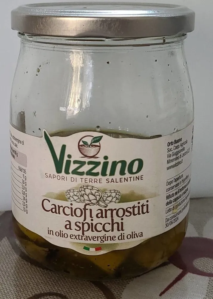 Carciofi arrostiti a spicchi in olio extravergine di oliva