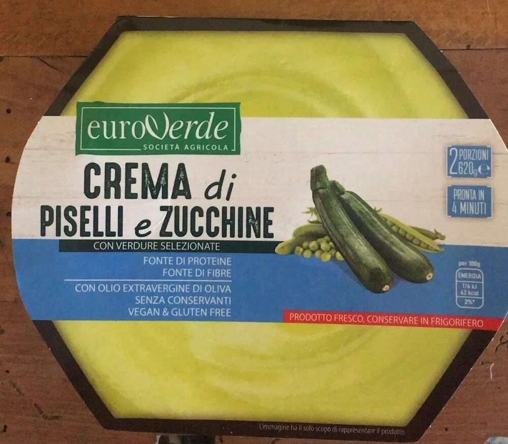 Crema di piselli e zucchine