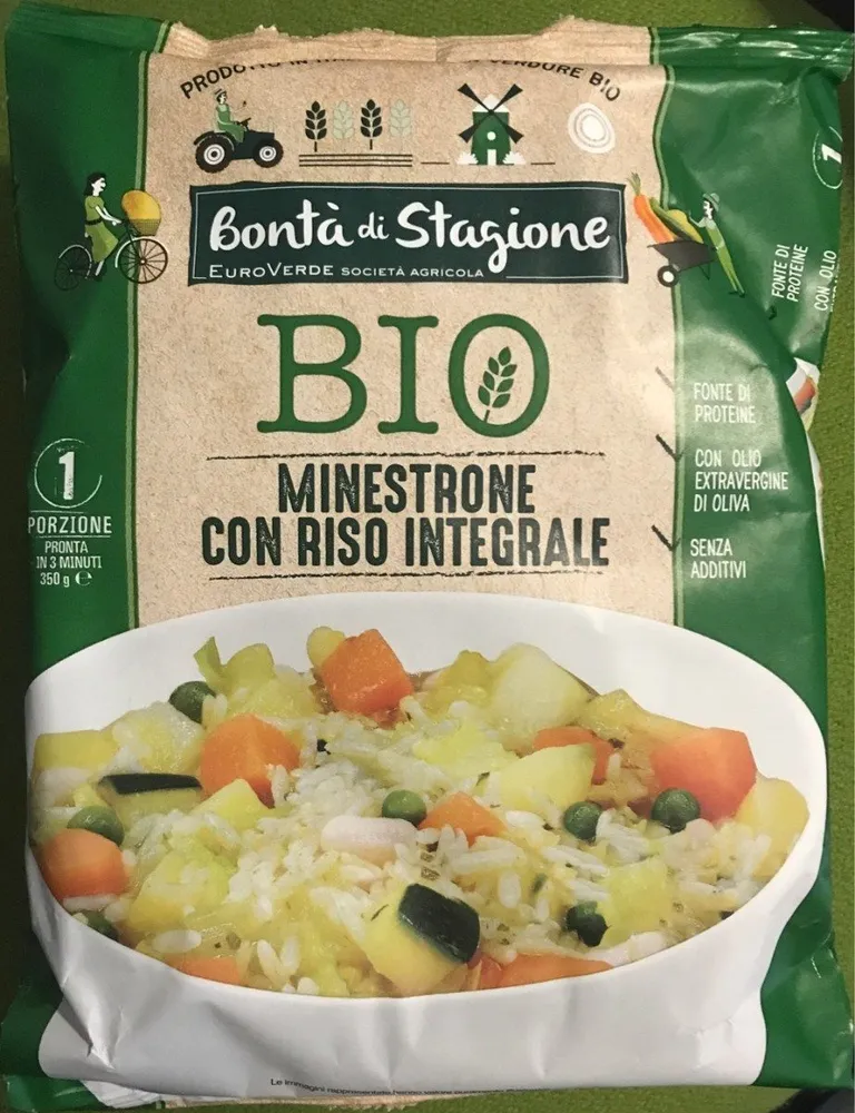 Minestrone con riso integrale