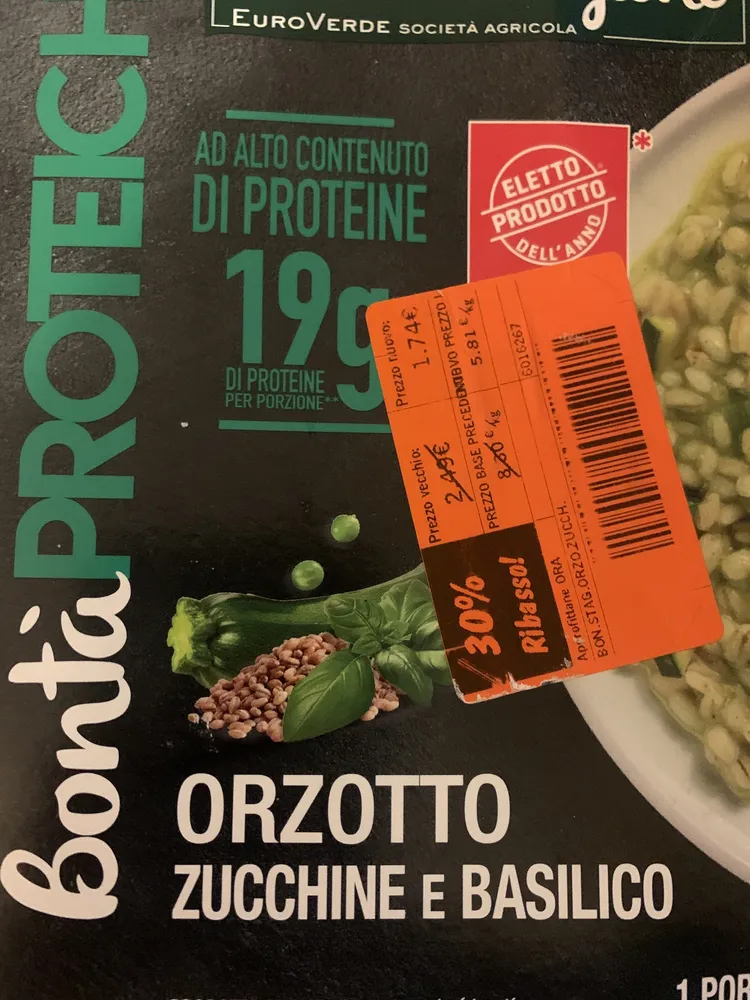 Orzotto zucchine e basilico