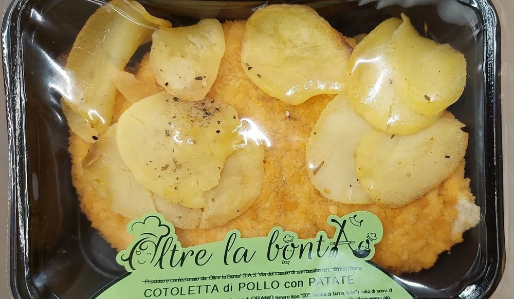 Cotoletta di pollo con patate