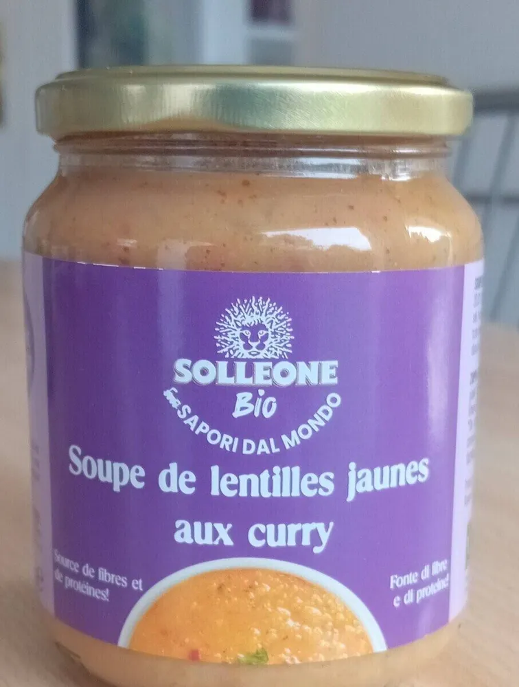 Soupe de lentilles jaunes au curry