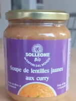 Soupe de lentilles jaunes au curry