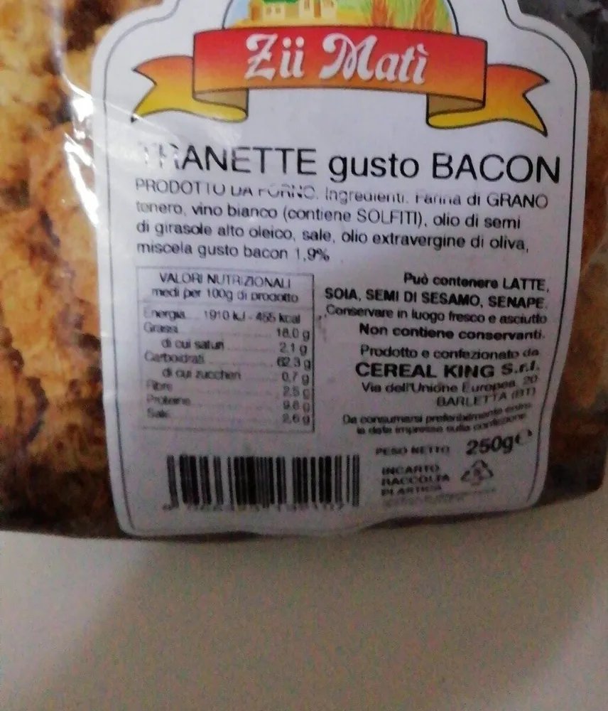 Tranette gusto bacon